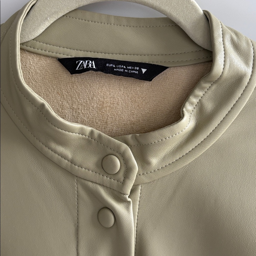 Zara  Women's Faux Leather Utility Dress - Picture 8 of 8